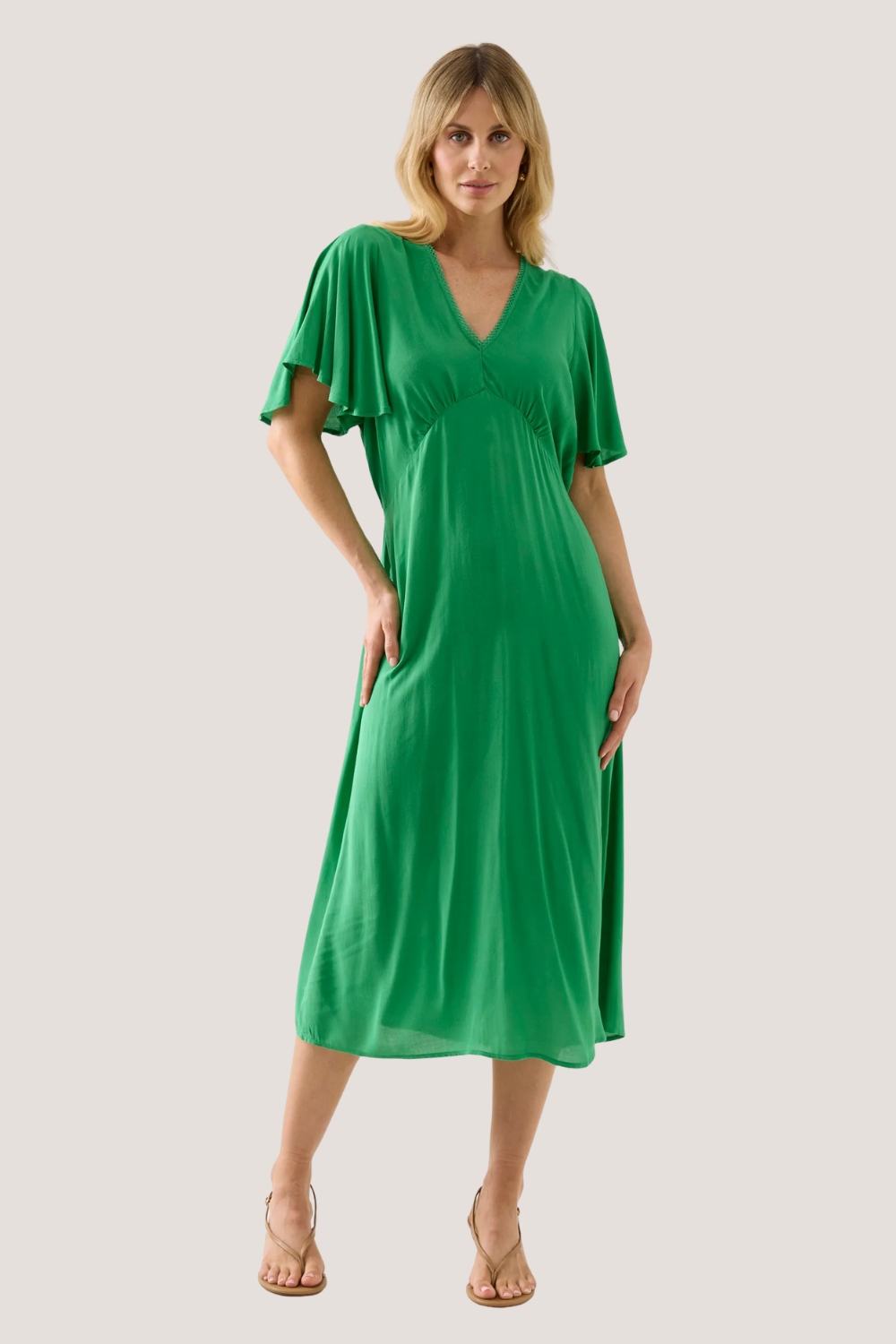 Oline Midi Dress | Green