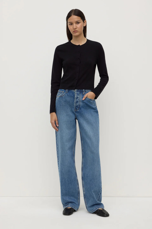 Tilly Cotton Cashmere Cardigan | Black