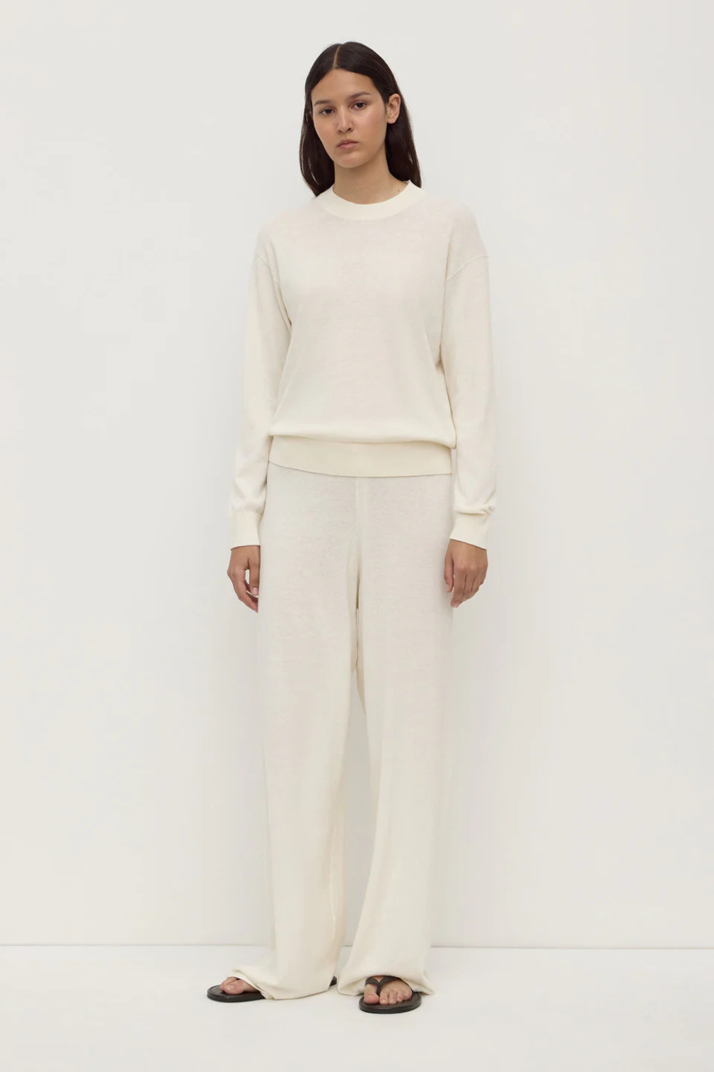 Cotton Cashmere Lounge Sweater | Cream