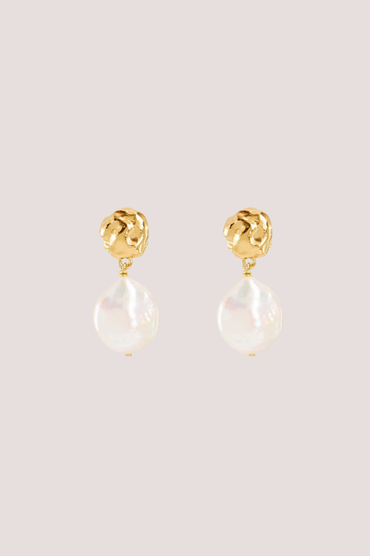 18k Gold Vermeil Endless Grace Pearl Drop Earrings