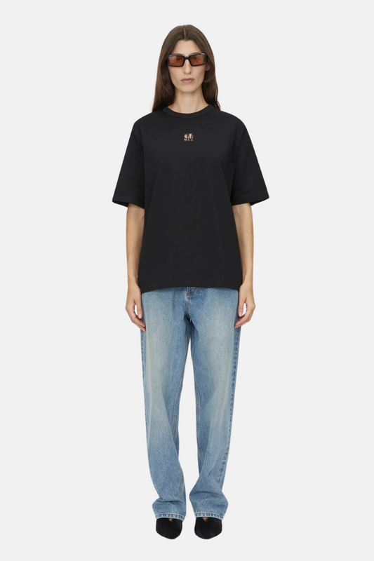Bloom Embroidered Tee | Black