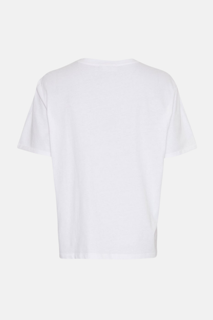 MSCH Terina Organic Small Logo Tee | White/Black
