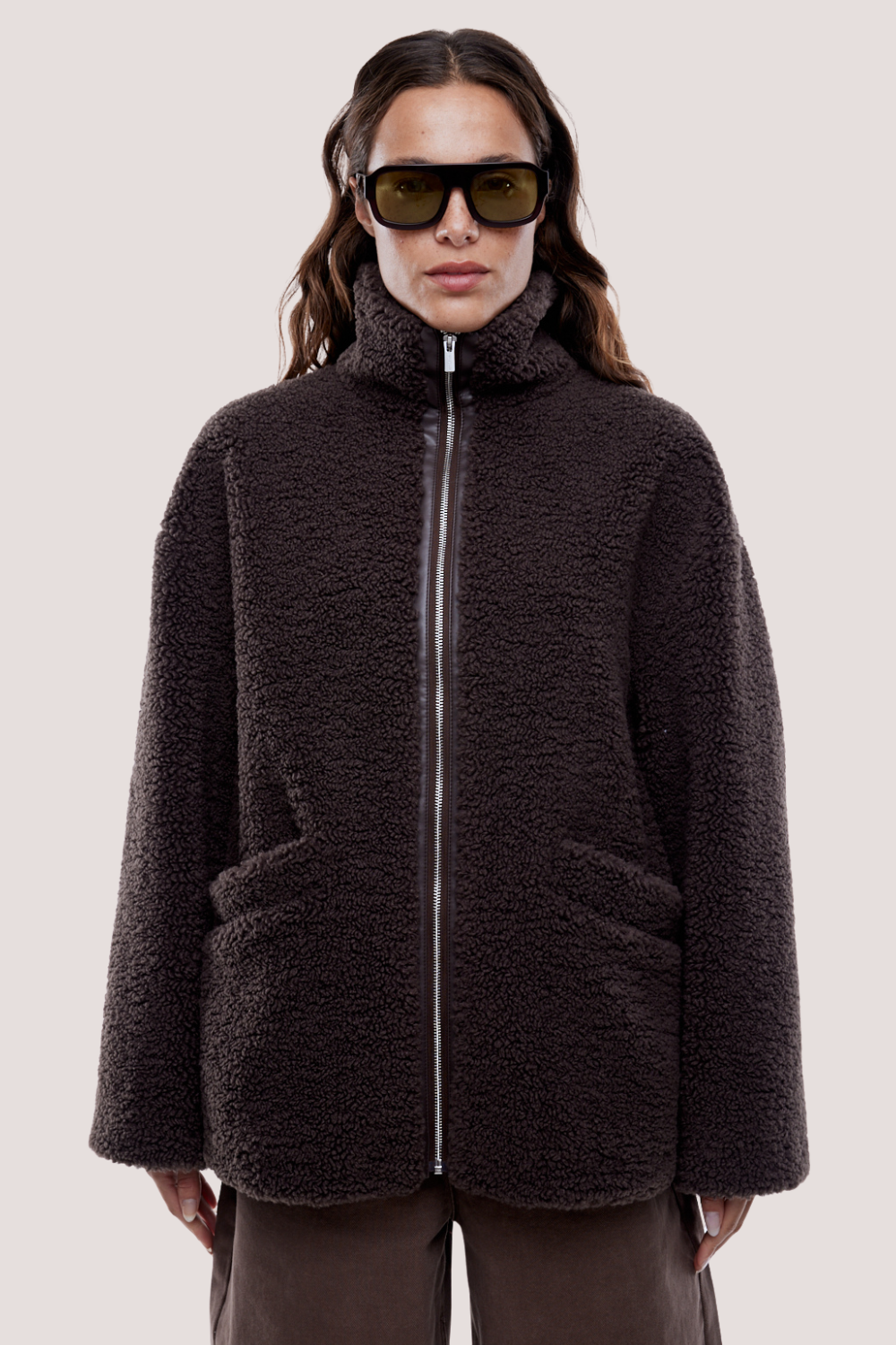 Jayla Teddy Jacket | Espresso