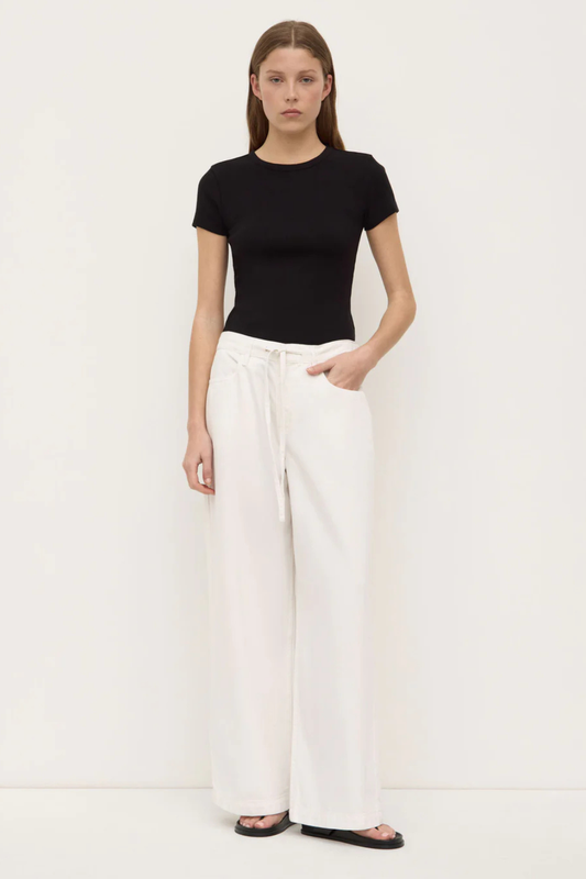 Linley Rib Tee | Black