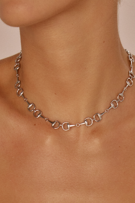 Horsebit Necklace | Silver