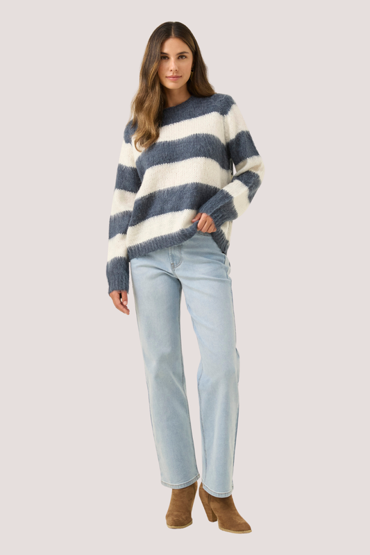 Pallas Stripe Jumper | Navy