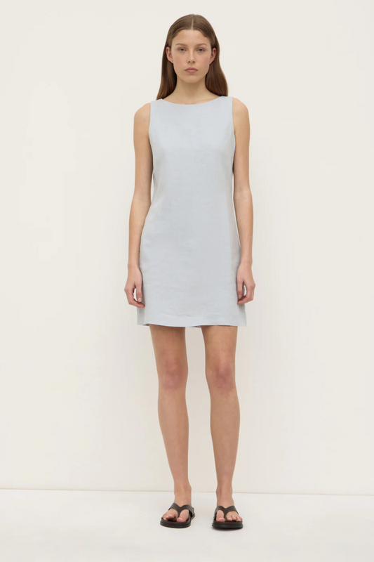 Nadine Linen Mini Dress | Cloud