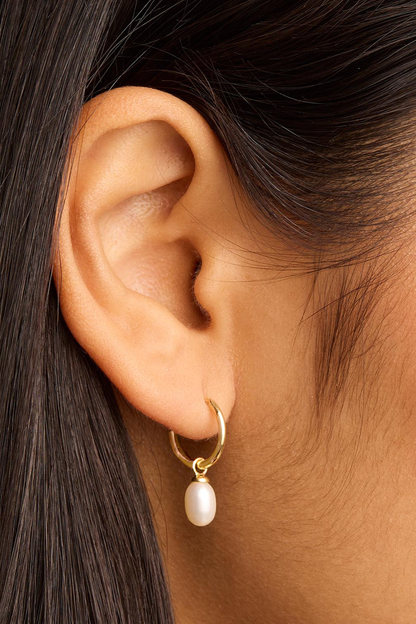 18k Gold Vermeil Live in Peace Hoop Earrings