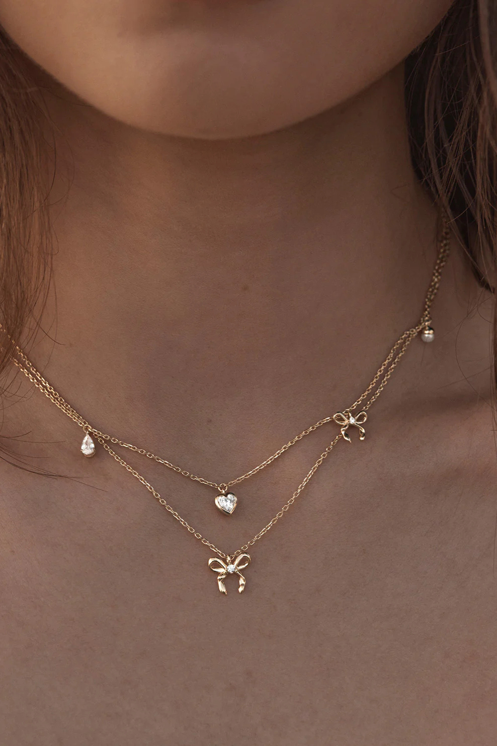 18k Gold Vermeil Forever More Bow Necklace