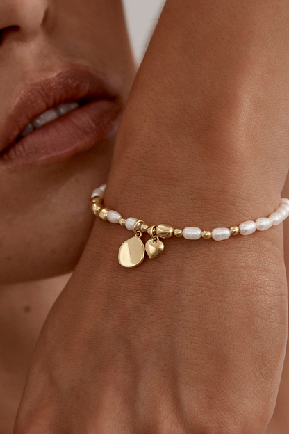 18k Gold Vermeil Love Unbound Pearl Bracelet