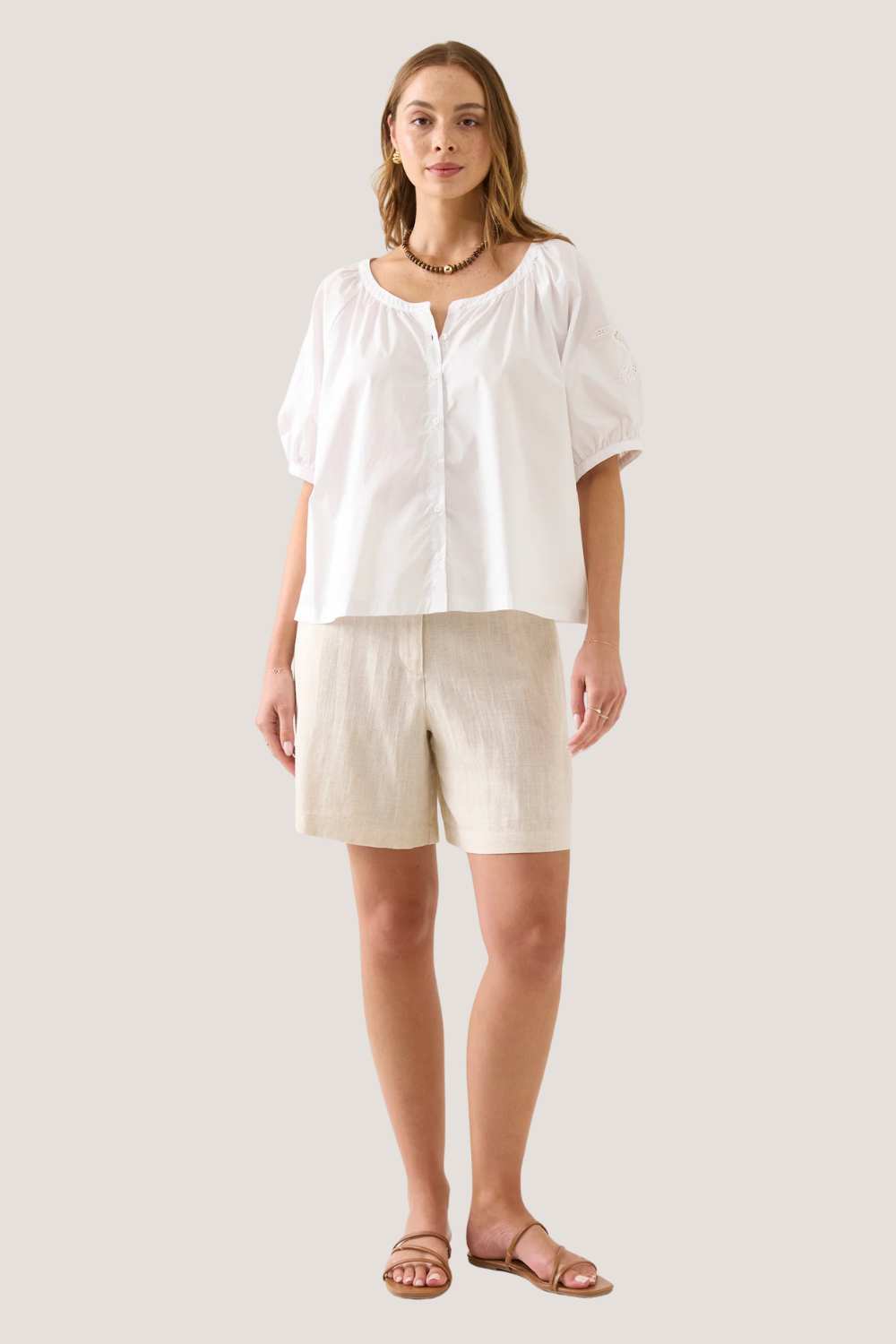 Nilsa Button Top | Lotus