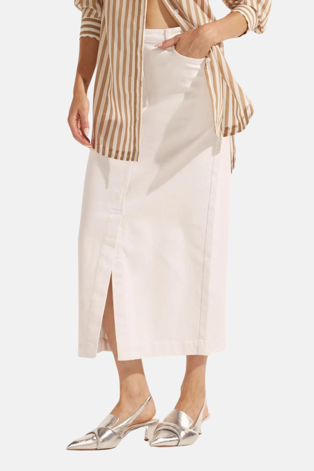Meridian Skirt | Porcelain denim