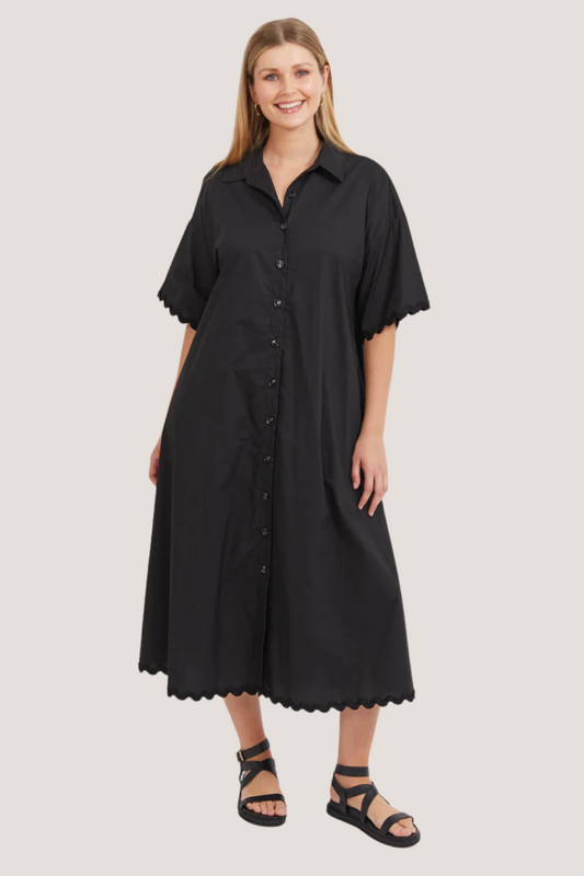 Brasillia Shirt Dress | Black