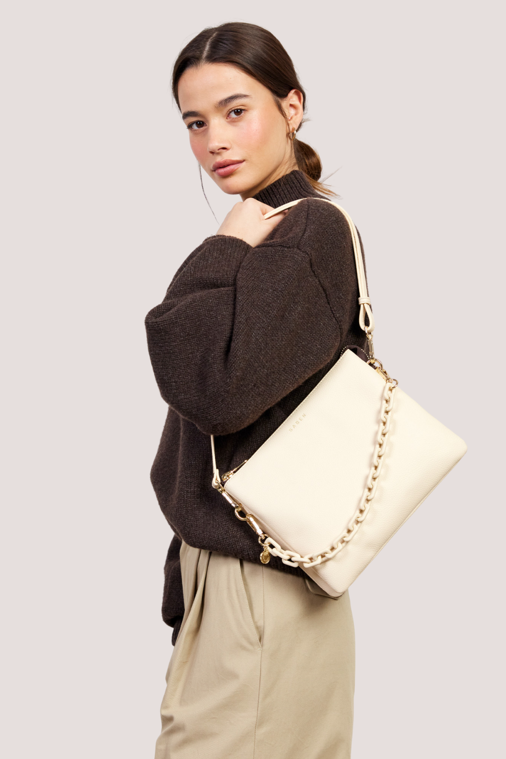 Matilda Crossbody | Vanilla +Tonal Chain