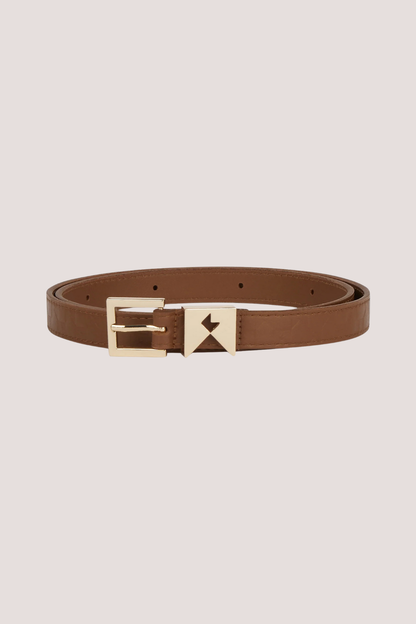 Monogram Keeper Belt Dark Tan