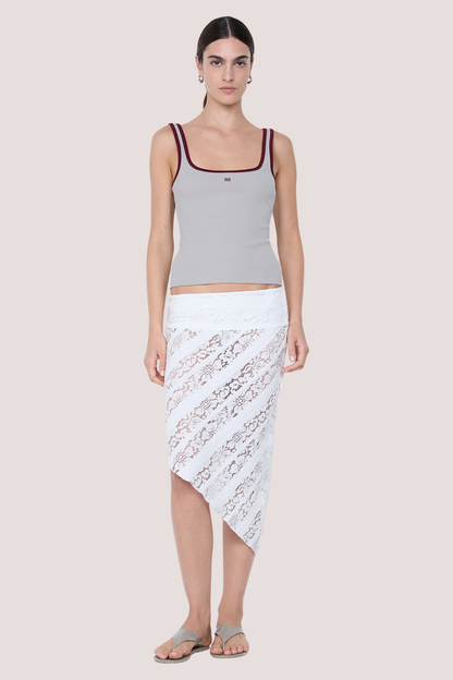 Lana Square Neck Tank | Dove Grey/Plum