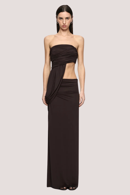 Niko Maxi Skirt | Drk Chocolate
