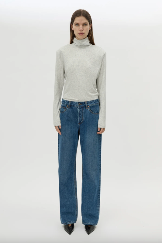 Florian Turtleneck Top | Grey Marle