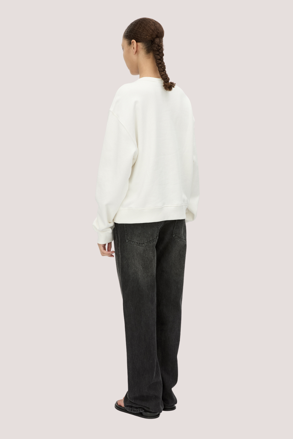 Bonnie Large Graphic Sweater | Soft White/Black