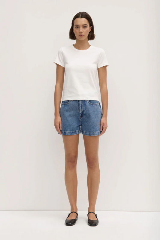 Lyla Cap Sleeve Tee | Antique White