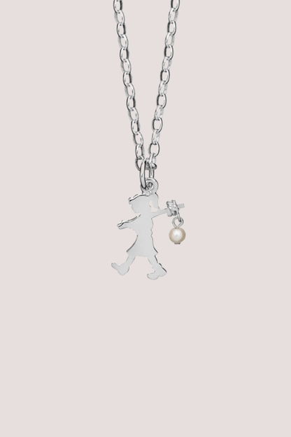 Girl With A Pearl Necklace 50cm | Silver