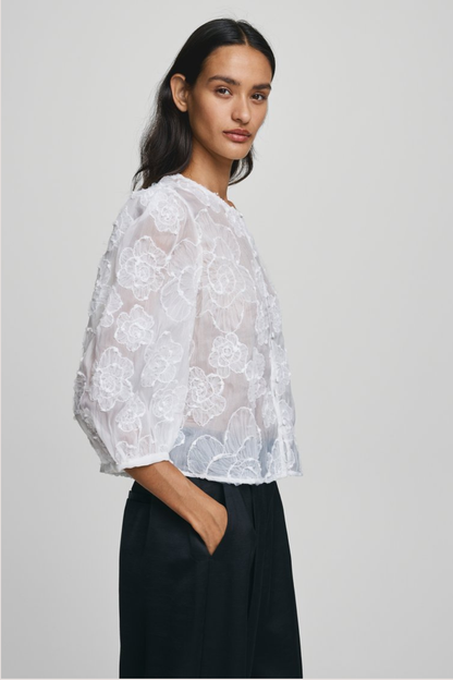 MSCH Ismene 3/4 Shirt Emb | Bright White