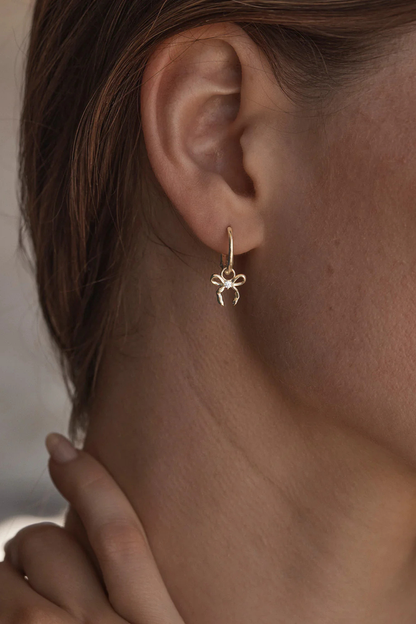 18k Gold Vermeil Forever More Bow Hoops