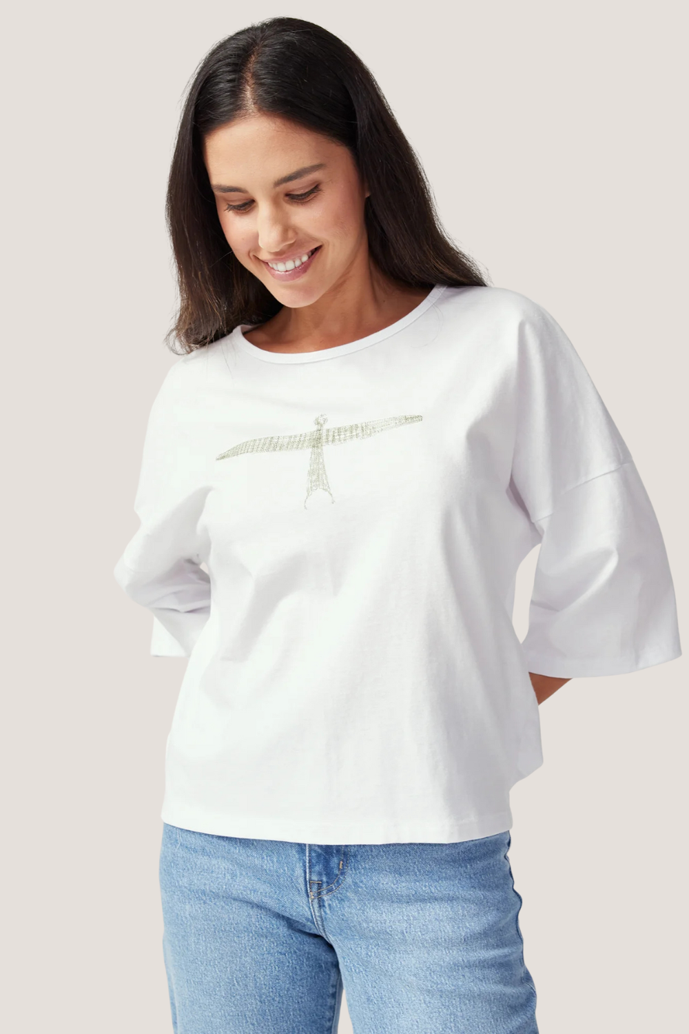 Kite Tee | White/Leaf
