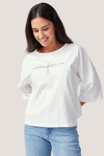 Kite Tee | White/Leaf