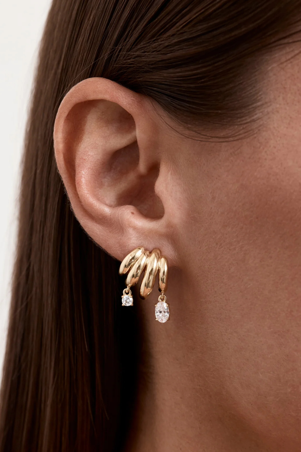 18k Gold Plated In the Stars Illusion Hoops