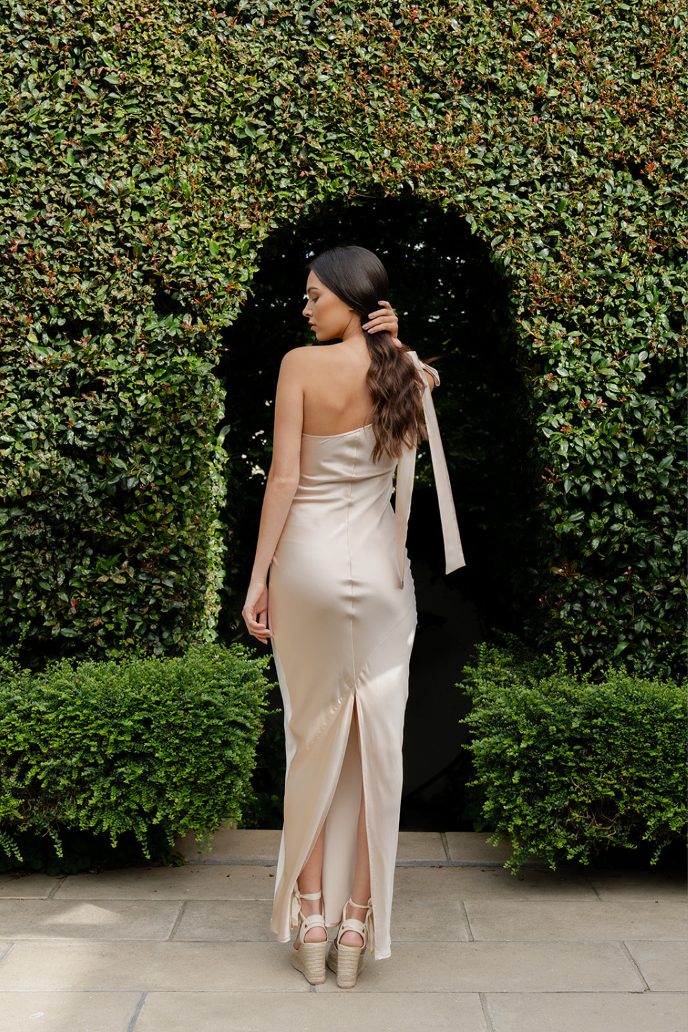 One Shoulder Wilmer Dress | Prosecco Pink