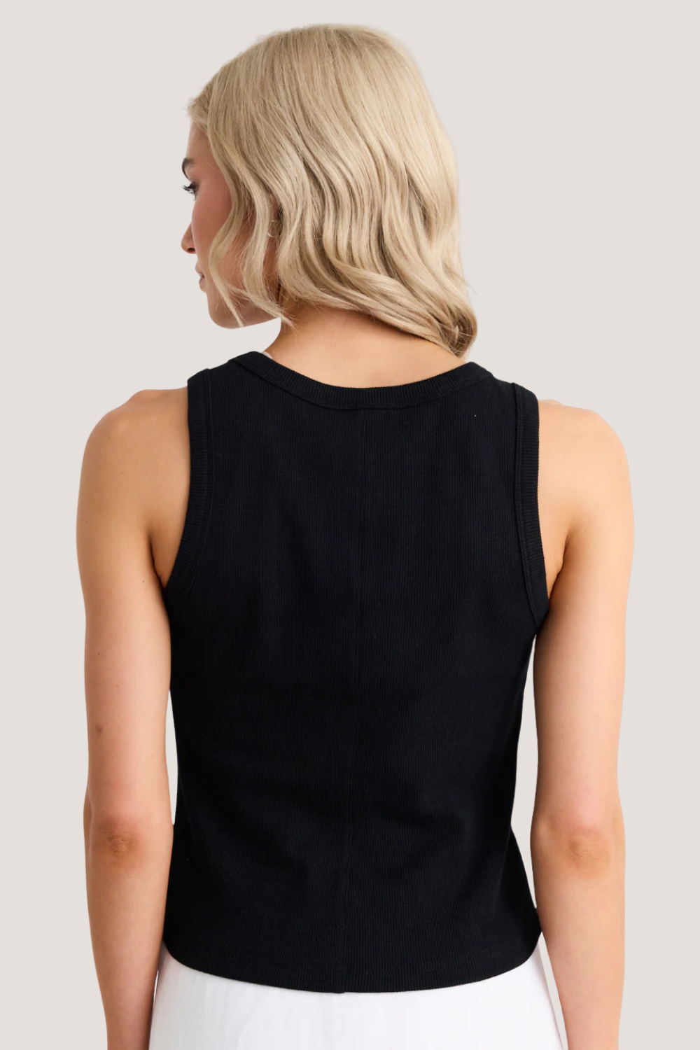 Cobble Black Rib Cutaway Tank