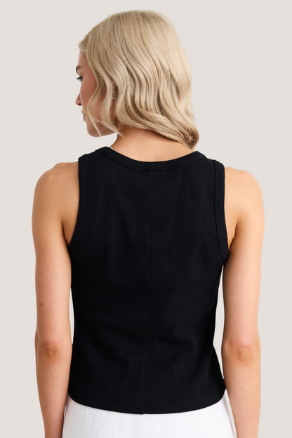 Cobble Black Rib Cutaway Tank