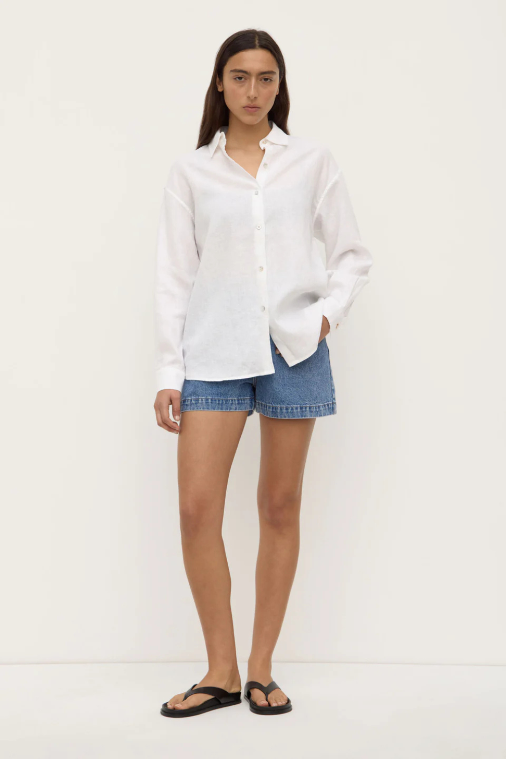 Everyday Linen Long Sleeve Shirt | White
