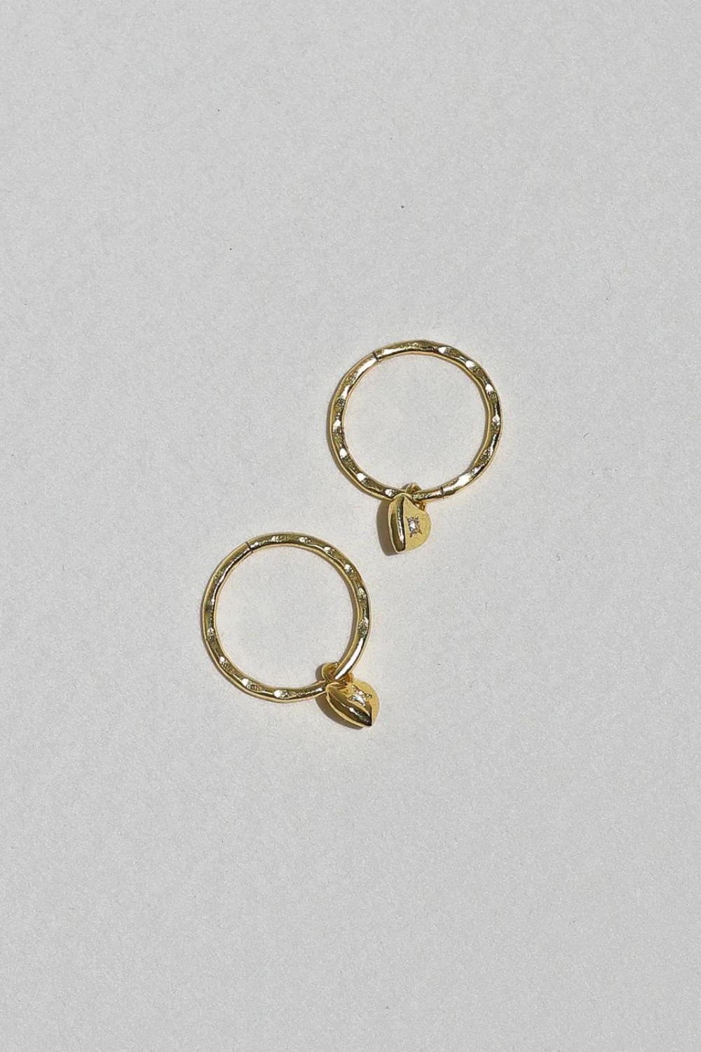 Mini Heart Hoops | Gold