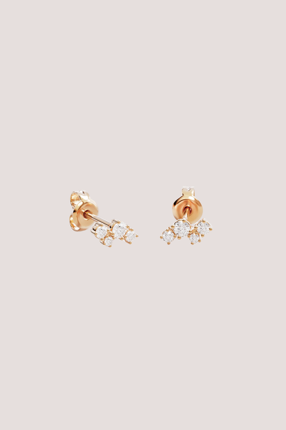 18k Gold Vermeil Moon Dust Stud Earrings