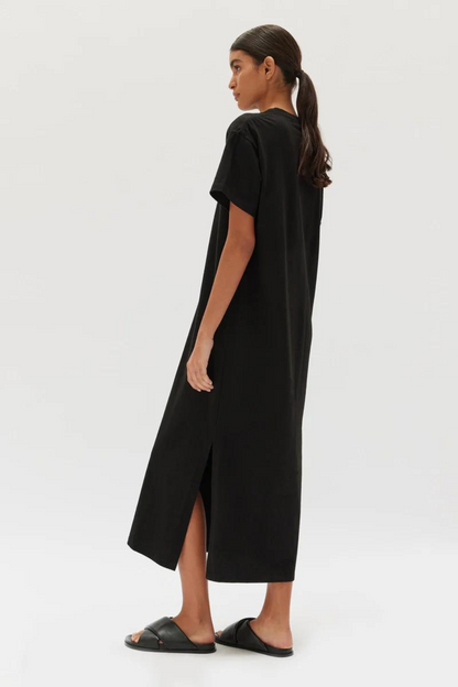 Slone Jersey Tee Dress | Black