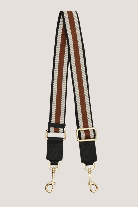 Feature Strap Webbing | Black+White+Tan