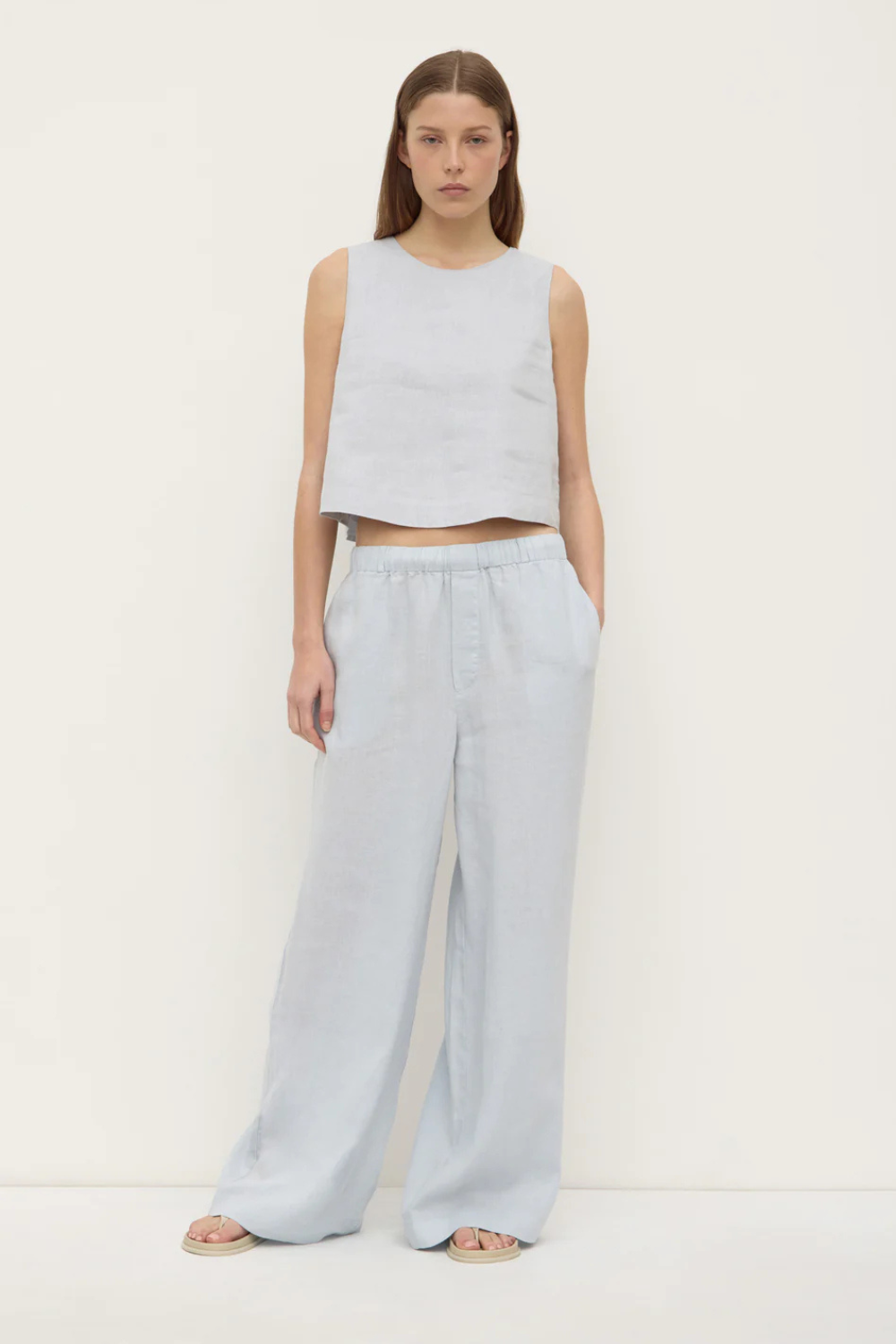 Estelle Linen Top | Cloud