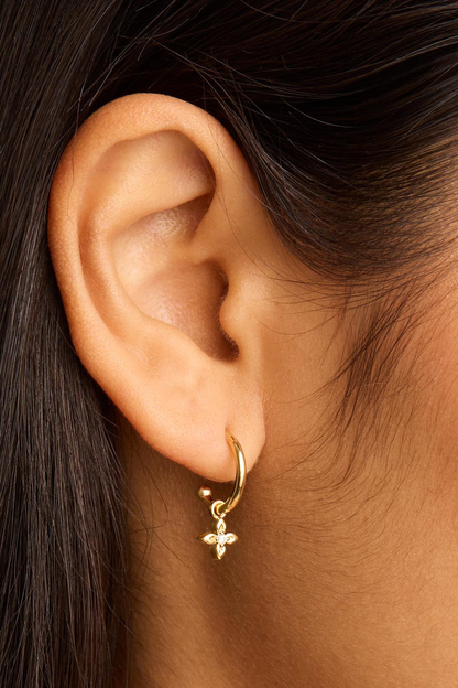 18k Gold Vermeil Live in Light Hoop Earrings