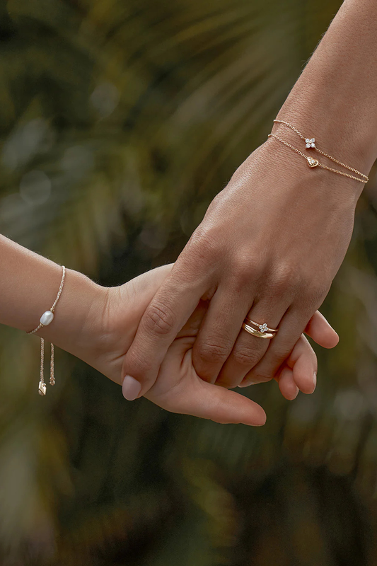 18k Gold Vermeil Crystal Bloom Bracelet