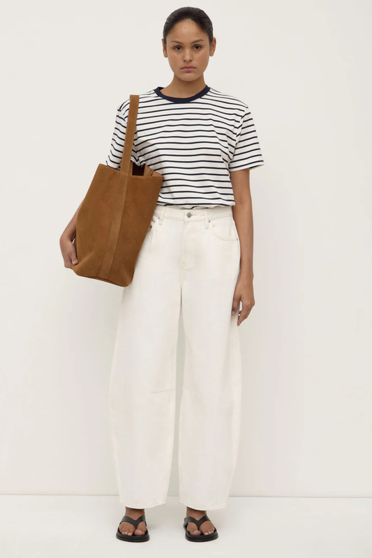 Leony Stripe Tee | True Navy/Antique White