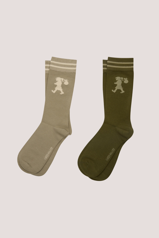 Runaway Girl Socks 2 Pack | Sage/Olive
