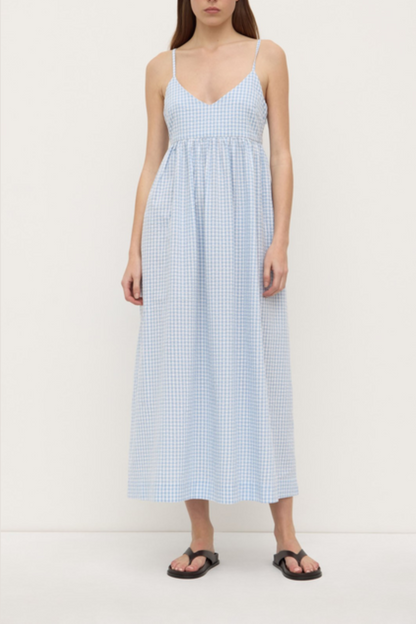 Ainslee Midi Dress | Blue Check
