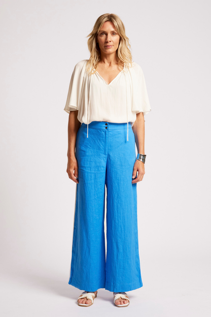 Maris Splice Pant | Marine/White