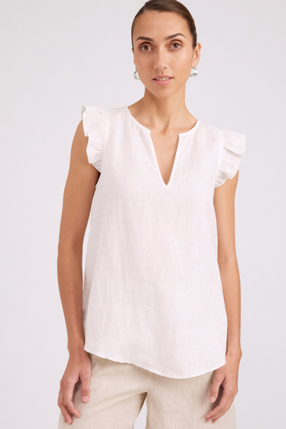 Studio Frill Tank | White