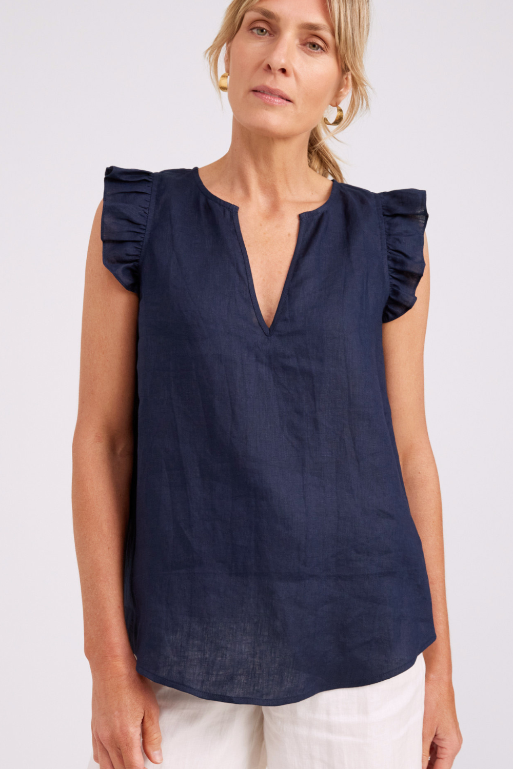 Studio Frill Tank | Navy