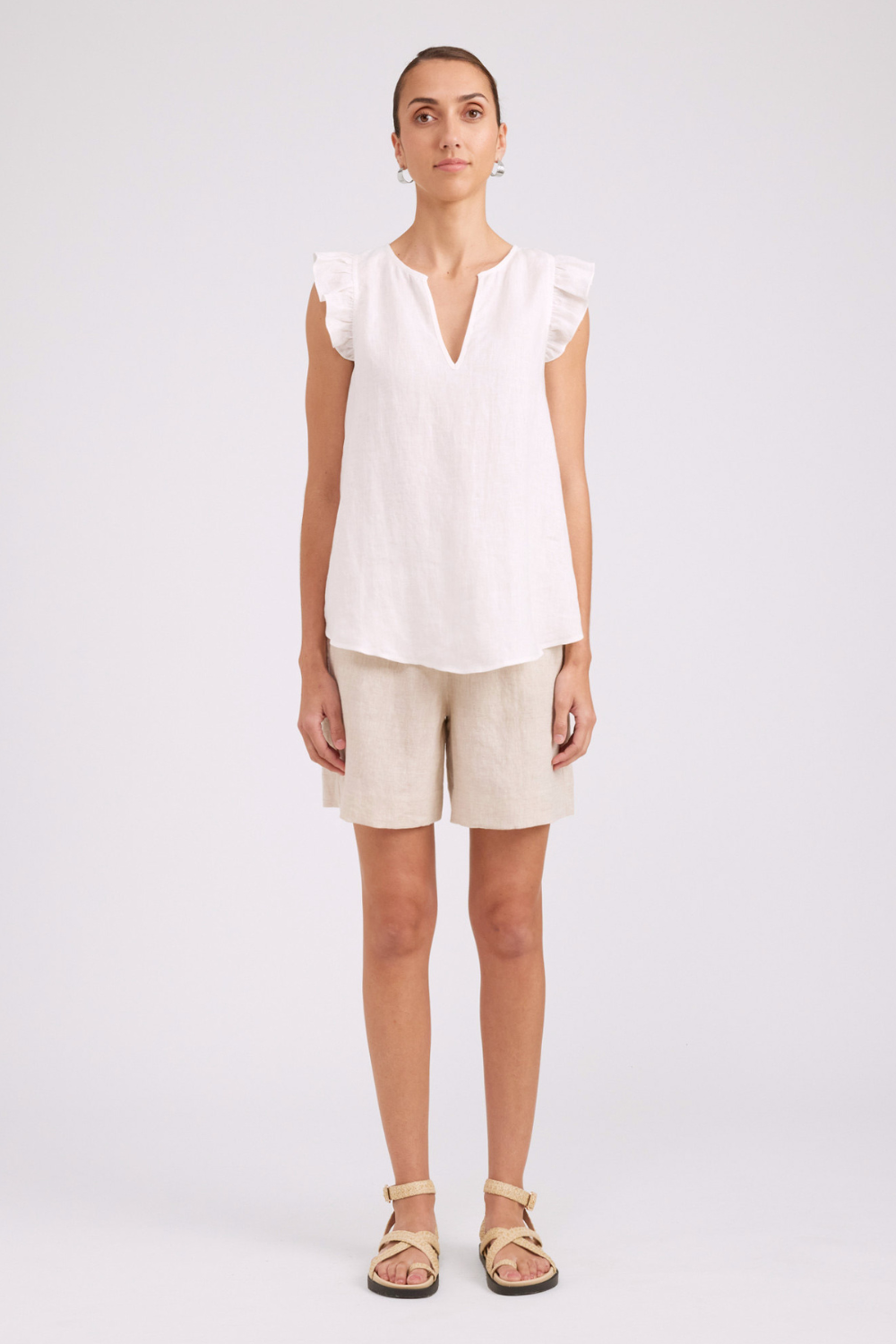 Studio Frill Tank | White
