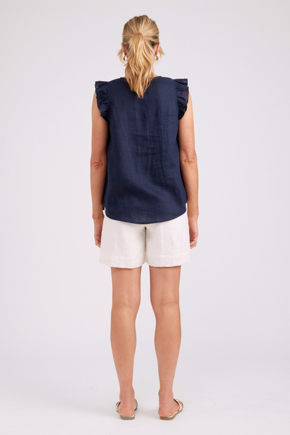 Studio Frill Tank | Navy