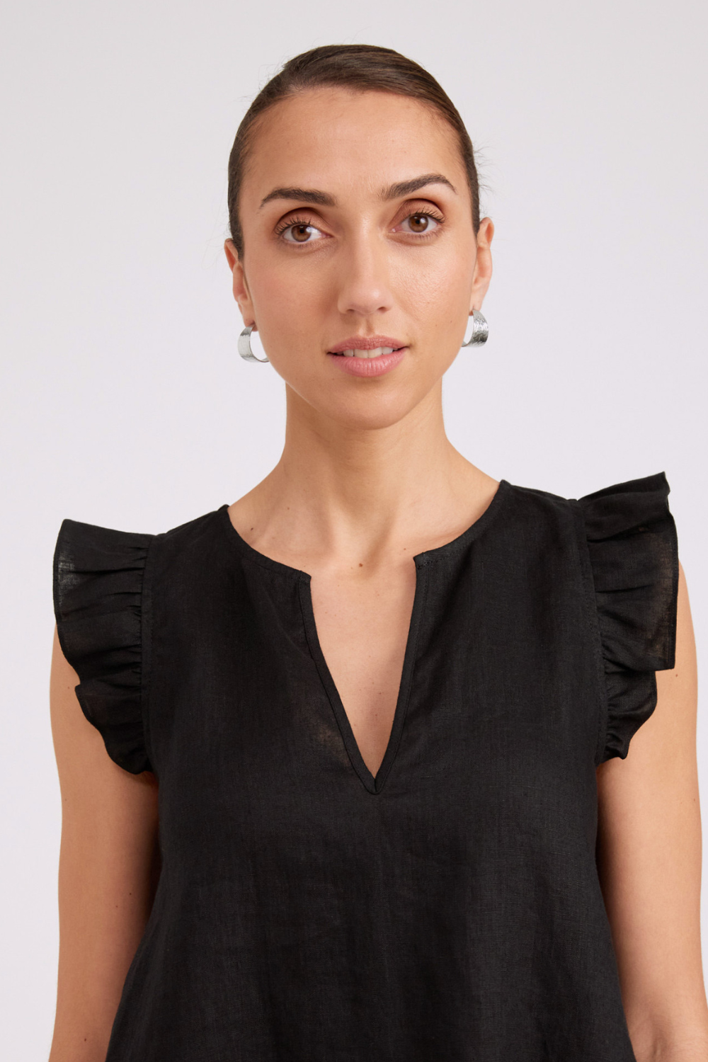 Studio Frill Tank | Black